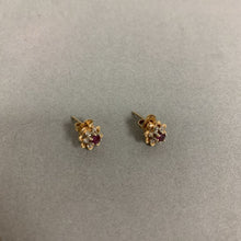 Load image into Gallery viewer, 14K Gold Ruby Stud Earrings (1.6g)
