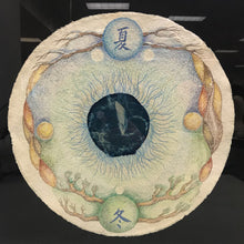 Load image into Gallery viewer, Cheryl Quick Hand-Colored Embossing - Geometric; Asian Text (20.5x20.5)
