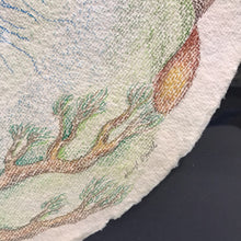 Load image into Gallery viewer, Cheryl Quick Hand-Colored Embossing - Geometric; Asian Text (20.5x20.5)
