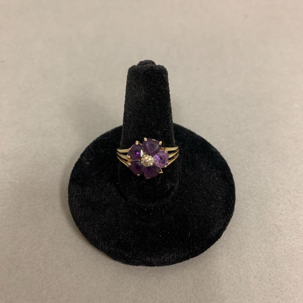 14K Gold Amethyst Ring sz 6 (2.8g)