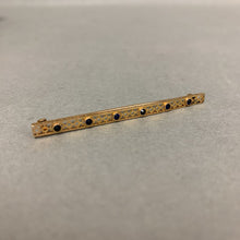 Load image into Gallery viewer, 10K Gold Sapphire Bar Pin (1.7g)
