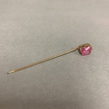 Load image into Gallery viewer, 14K Gold Pink Crystal Hat Stick Pin (1.2g)
