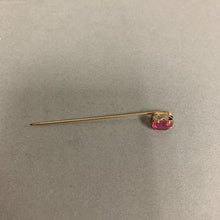 Load image into Gallery viewer, 14K Gold Pink Crystal Hat Stick Pin (1.2g)
