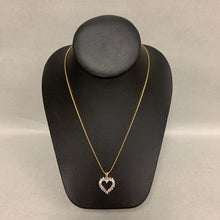 Load image into Gallery viewer, 14K Gold Diamond Heart Pendant on 20&quot; Chain (7.6g)
