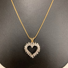 Load image into Gallery viewer, 14K Gold Diamond Heart Pendant on 20&quot; Chain (7.6g)
