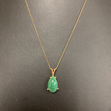 Load image into Gallery viewer, 14K Gold Jade Pendant on 16&quot; Chain (2.0g)
