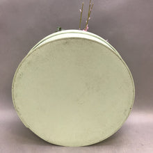 Load image into Gallery viewer, Green Painted Wood Hatbox with Foliage
