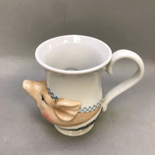 Load image into Gallery viewer, Jam Bon Porcelain Chef Pig Pedestal 16 oz Coffee Mug Dept 56 (2 Available)
