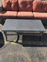 Load image into Gallery viewer, Lloyd Flanders Wicker Coffee Table Glass Top (18x42x21)

