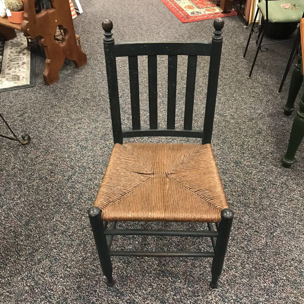 Green Chair w/Woven Seat (36x18x16)