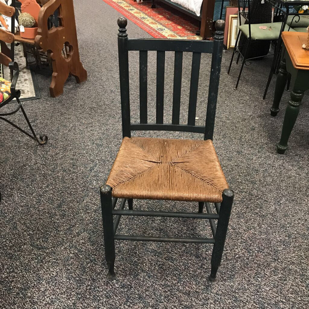 Green Chair w/Woven Seat (36x18x16)