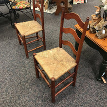 Load image into Gallery viewer, Ladder Back Wood Chair w/Woven Seat AS IS (39x19x16)
