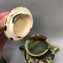 Load image into Gallery viewer, Mexican Green Drip Pottery 10pc Tea Set (As-Is) (10&quot;)

