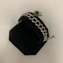 Load image into Gallery viewer, Vintage Wells Silver Filled Charm Bracelet w/ 2 Charms (7&quot;)
