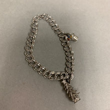 Load image into Gallery viewer, Vintage Wells Silver Filled Charm Bracelet w/ 2 Charms (7")
