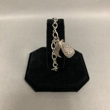 Load image into Gallery viewer, Vintage Sterling Charm Bracelet w/ 2 Charms (7")
