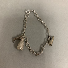 Load image into Gallery viewer, Vintage Sterling Charm Bracelet w/ 2 Charms (7")

