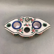 Load image into Gallery viewer, Antique Aladin France Double Inkwell Porcelain (2x7)
