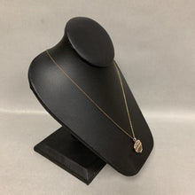 Load image into Gallery viewer, Ross Simons Sterling Gold Plate Diamond Heart Pendant on 18" Chain
