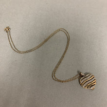 Load image into Gallery viewer, Ross Simons Sterling Gold Plate Diamond Heart Pendant on 18" Chain
