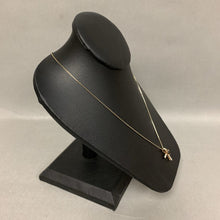 Load image into Gallery viewer, Ross Simons Sterling Gold Plated Sapphire Cross Pendant on 18&quot; Chain
