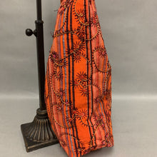 Load image into Gallery viewer, Orange Striped Sequined Sari Shoulder Bag Purse (11x11x4&quot;)
