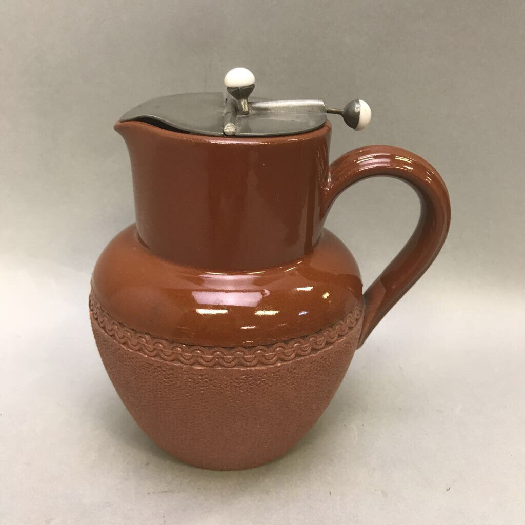 Lovatt Langley Stoneware Pottery Pitcher w/ Lid (~6