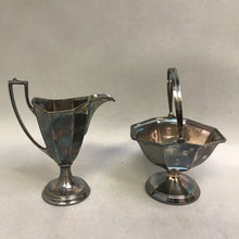 Load image into Gallery viewer, Homan Silverplate Teapot w/ Forbes Cream Pitcher &amp; Sugar Basket (10&quot;)
