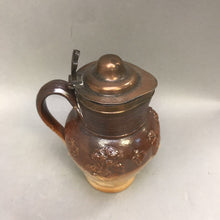 Load image into Gallery viewer, Antique Lidded Jug Salt Glazed Hunting Scene (6&quot;)
