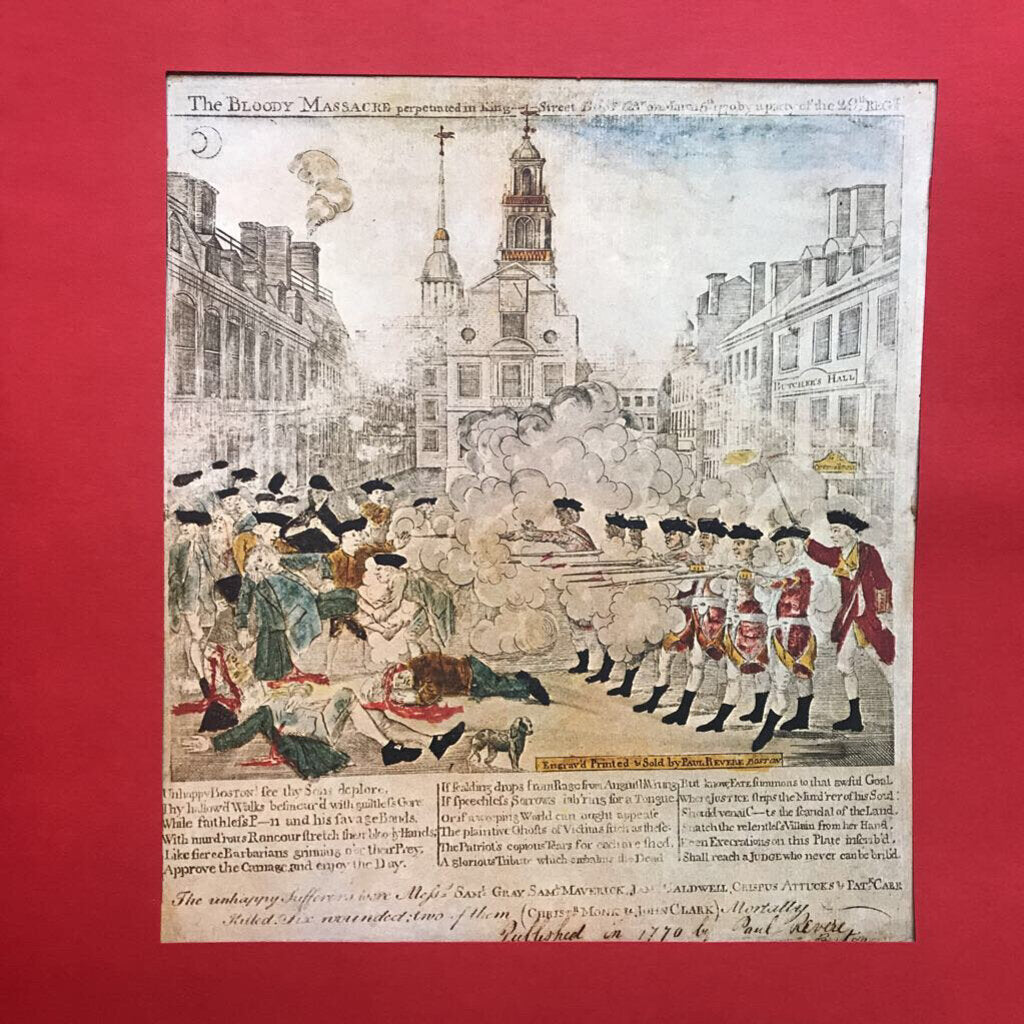 The Boston Massacre in Facsimile, Paul Revere (16x13.5)