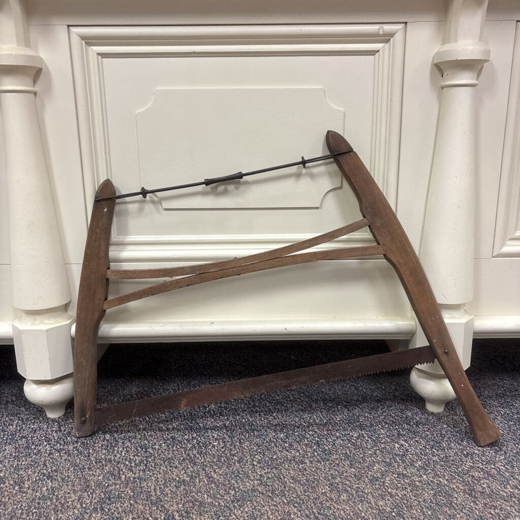 Antique Single Handle Cross Buck Saw (24x33)