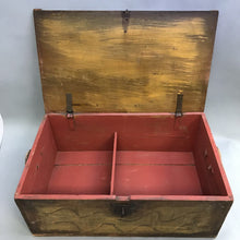Load image into Gallery viewer, Vintage Painted Wood Chest (9x22x14)
