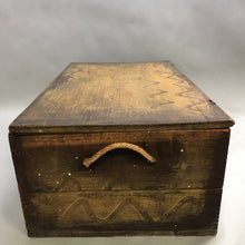 Load image into Gallery viewer, Vintage Painted Wood Chest (9x22x14)
