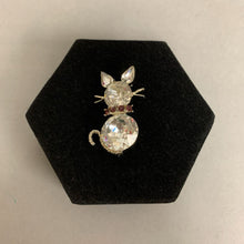 Load image into Gallery viewer, Vintage Dodds Rhinestone Cat Brooch Pin (1.75&quot;)
