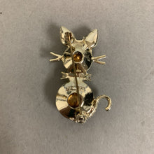 Load image into Gallery viewer, Vintage Dodds Rhinestone Cat Brooch Pin (1.75&quot;)
