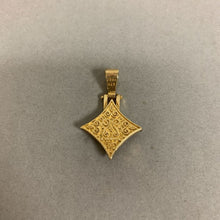 Load image into Gallery viewer, 18K Gold Plated Sterling Bejeweled Byzantine Rhombus Pendant (1.25")
