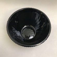 Load image into Gallery viewer, ASP Black Ribbed Hobnail Pressed Glass Bowl (3.75x7)
