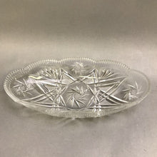 Load image into Gallery viewer, Czech Bohemian Crystal Relish Dish (2.5x13x6.5)
