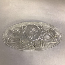 Load image into Gallery viewer, Czech Bohemian Crystal Relish Dish (2.5x13x6.5)
