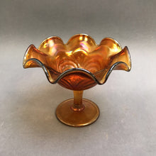 Load image into Gallery viewer, Amber Carnival Glass Compote (4.5x5x5)
