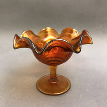 Load image into Gallery viewer, Amber Carnival Glass Compote (4.5x5x5)
