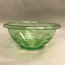 Load image into Gallery viewer, Vintage Hazel Atlas Green Uranium Glass Bowl (10&quot;)
