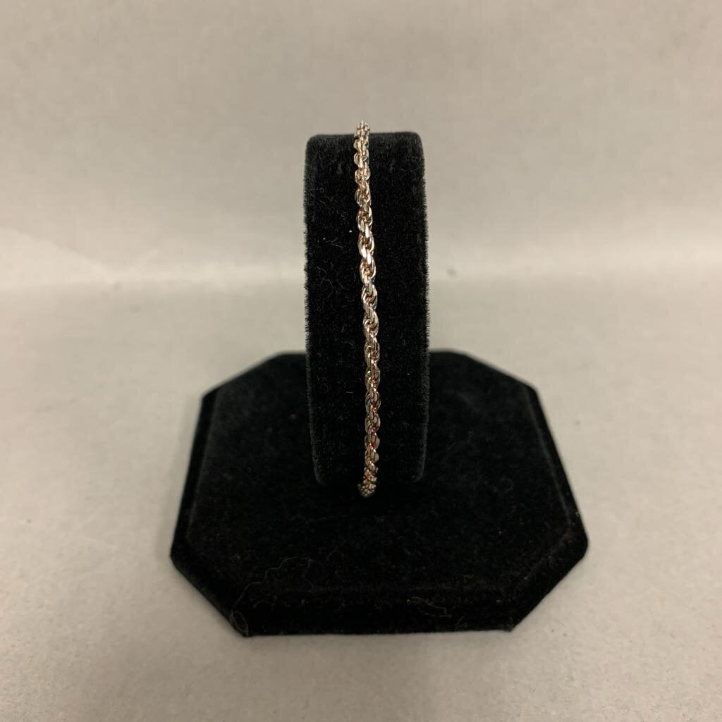 Sterling Twisted Rope Chain Bracelet (8