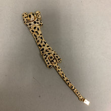 Load image into Gallery viewer, Vintage Rhinestone Enamel Articulated Leopard Shoulder Brooch Pin (8&quot;)
