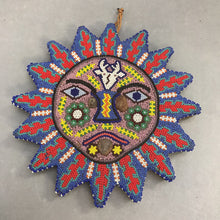 Load image into Gallery viewer, Huichol Mexico Beaded Folk Art Sunface (8&quot;)
