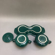 Load image into Gallery viewer, Fiestaware Evergreen Sugar&amp;Creamer On Serving Plate (3x10x5&quot;) 3pcs
