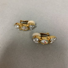 Load image into Gallery viewer, Swarovski Gold Plated Crystal Kisses &amp; Hugs Clip Earrings
