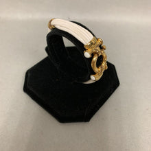 Load image into Gallery viewer, Itaor Italian Gold Plated Sterling White Cord Bracelet (6.5&quot;)
