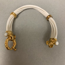 Load image into Gallery viewer, Itaor Italian Gold Plated Sterling White Cord Bracelet (6.5&quot;)

