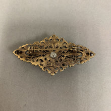 Load image into Gallery viewer, Vintage Art Arthur Pepper Victorian Revival Faux Moonstone Brooch Pin (2.5")
